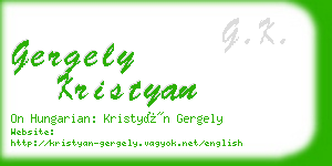 gergely kristyan business card